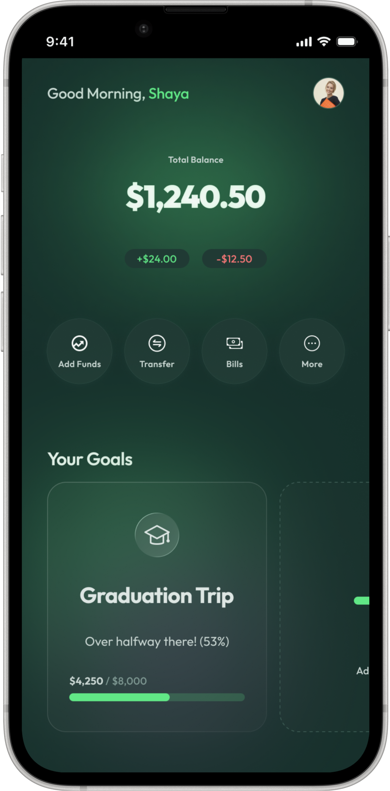Aura Finance dashboard screen